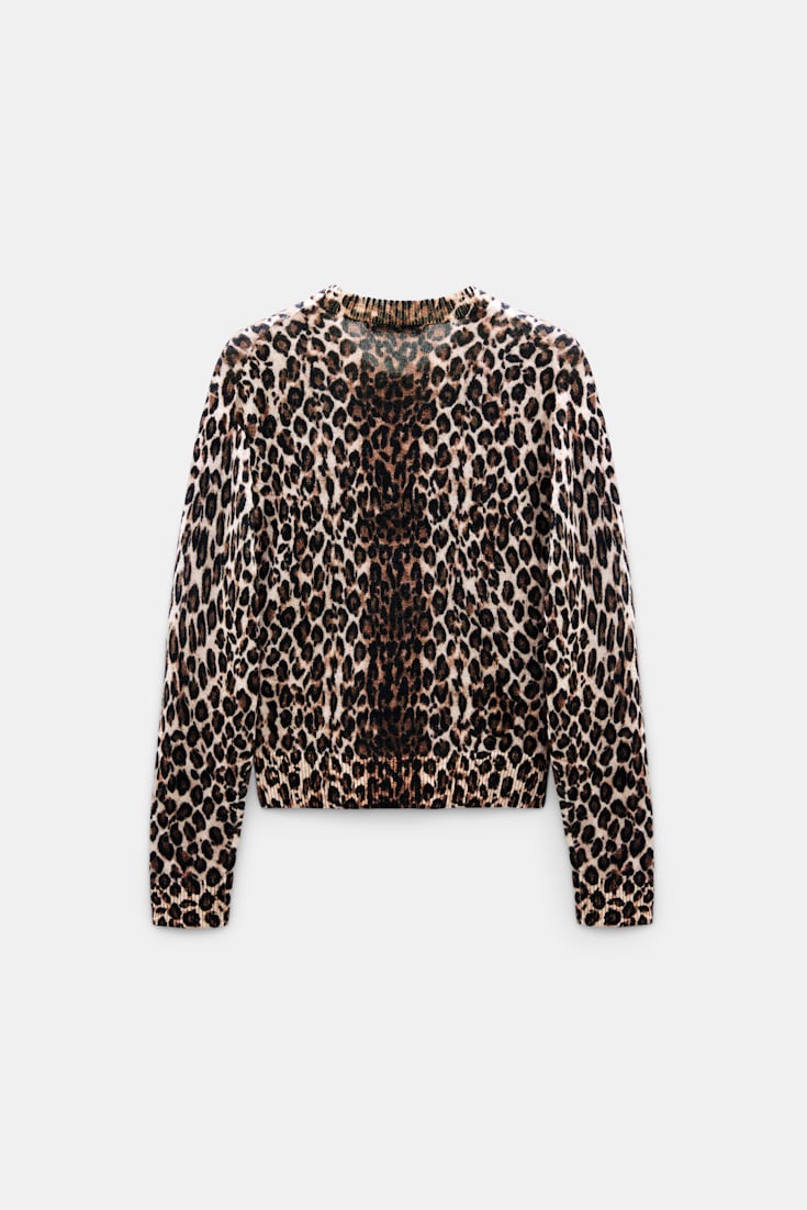 Dorothee Schumacher Merino-cashmere leopard print cardigan leo allover brown Product Detail View