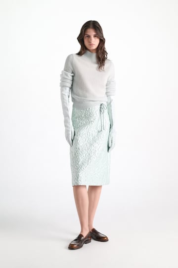 Dorothee Schumacher Cashmere turtleneck pullover mint Model Front View