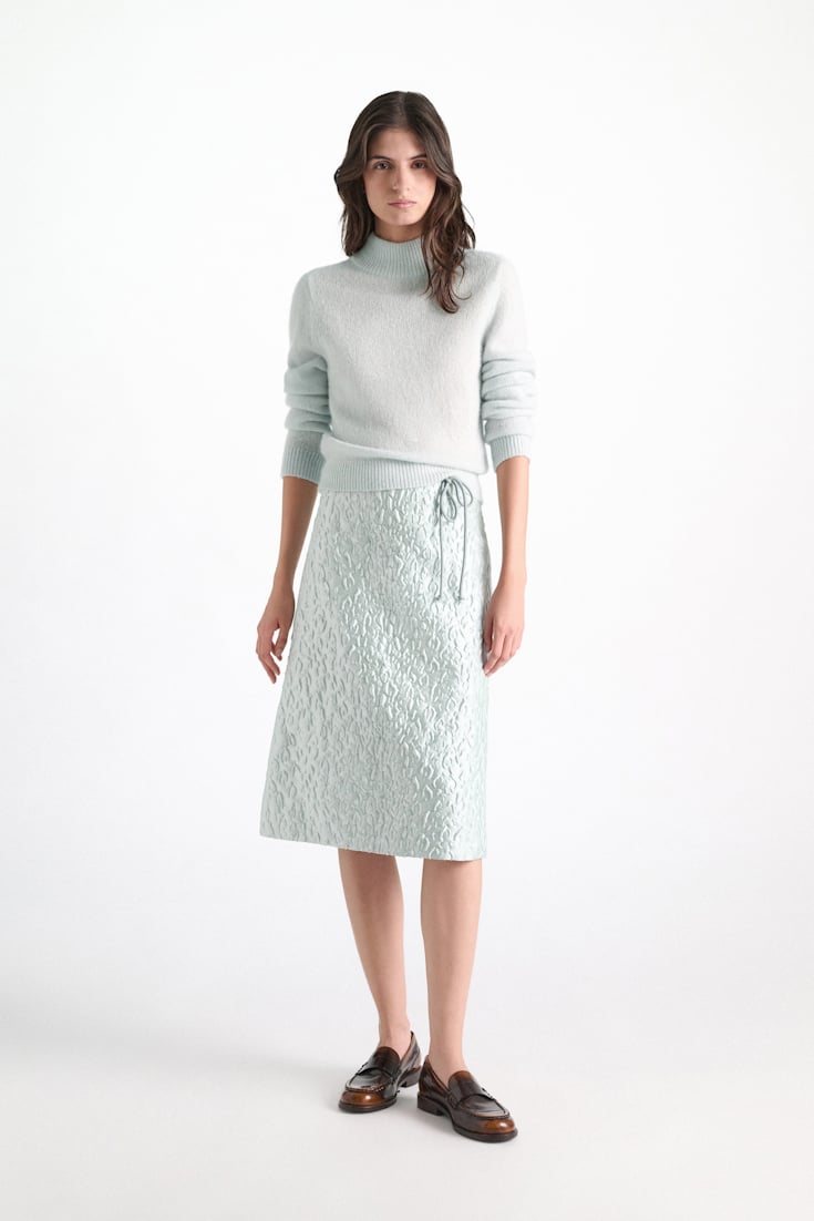 Dorothee Schumacher Cashmere turtleneck pullover mint Model Detail View