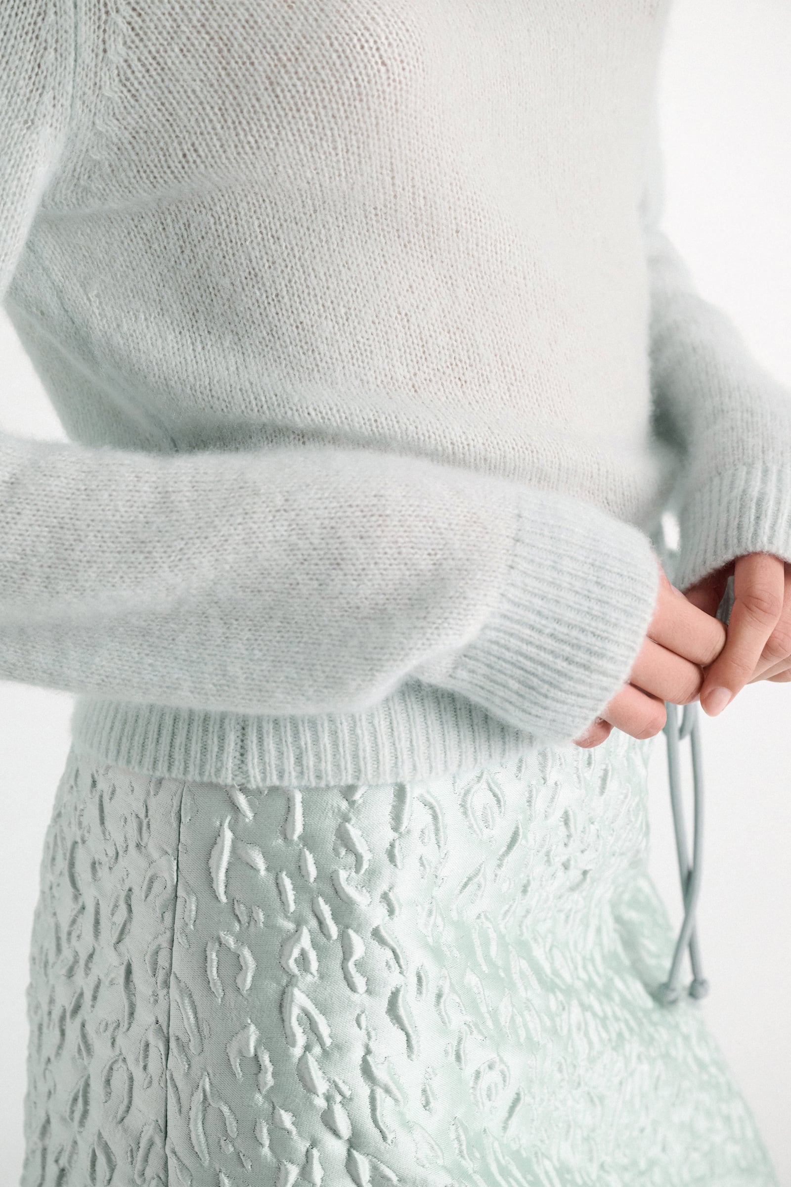 Dorothee Schumacher Cashmere turtleneck pullover mint Model Detail View