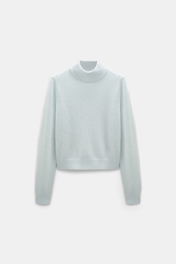 Dorothee Schumacher Cashmere turtleneck pullover mint Product Front View