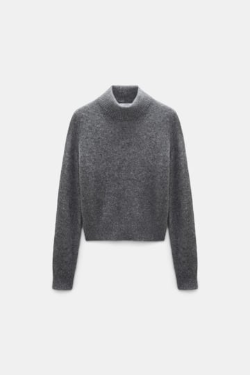 Dorothee Schumacher Cashmere turtleneck pullover stereo grey Product Front View