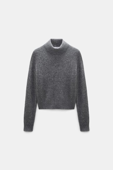 Dorothee Schumacher Rollkragenpullover aus Kaschmir stereo grey
