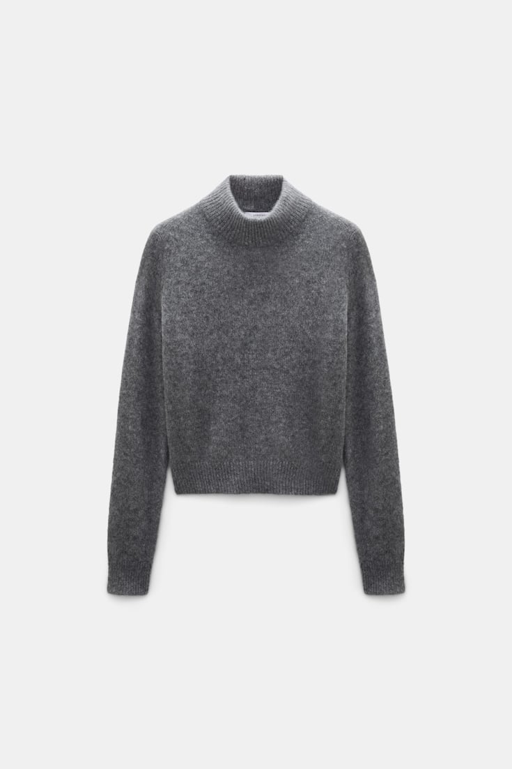 Dorothee Schumacher Cashmere turtleneck pullover stereo grey Product Front View