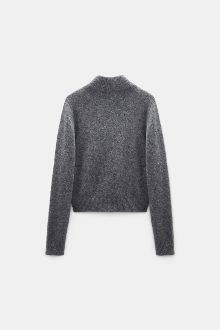 Dorothee Schumacher Cashmere turtleneck pullover stereo grey Product Detail View