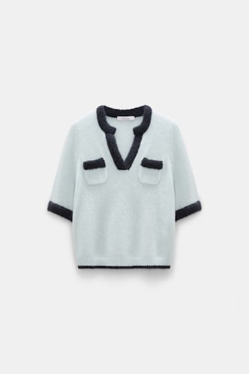 Dorothee Schumacher Half-sleeve cashmere top mint Product Front View