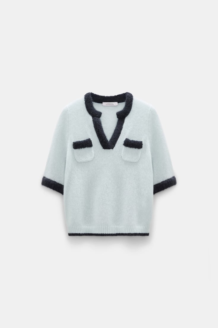 Dorothee Schumacher Half-sleeve cashmere top mint Product Front View