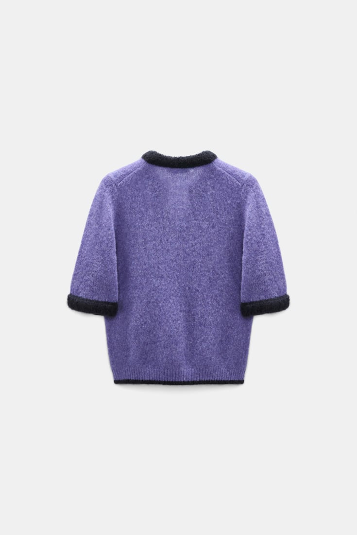 Dorothee Schumacher Half-sleeve cashmere top violet Product Detail View
