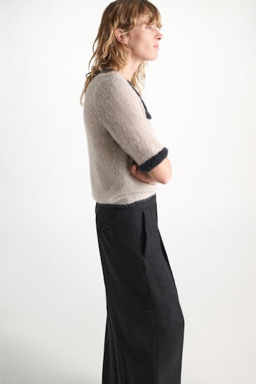Dorothee Schumacher Half-sleeve cashmere top flash light Model Detail View