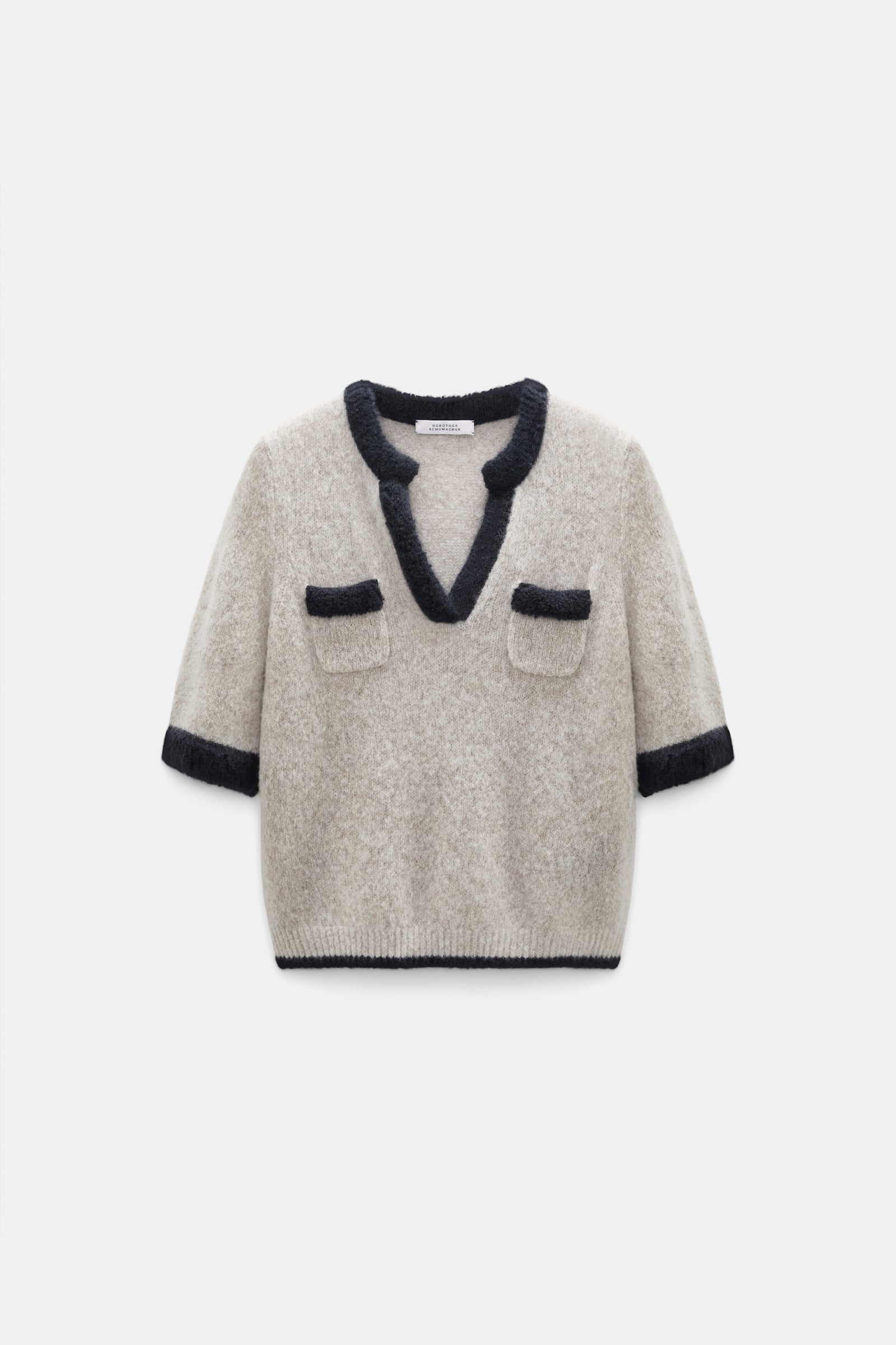 Dorothee Schumacher Half-sleeve cashmere top flash light Product Front View