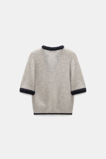Dorothee Schumacher Half-sleeve cashmere top flash light Product Detail View