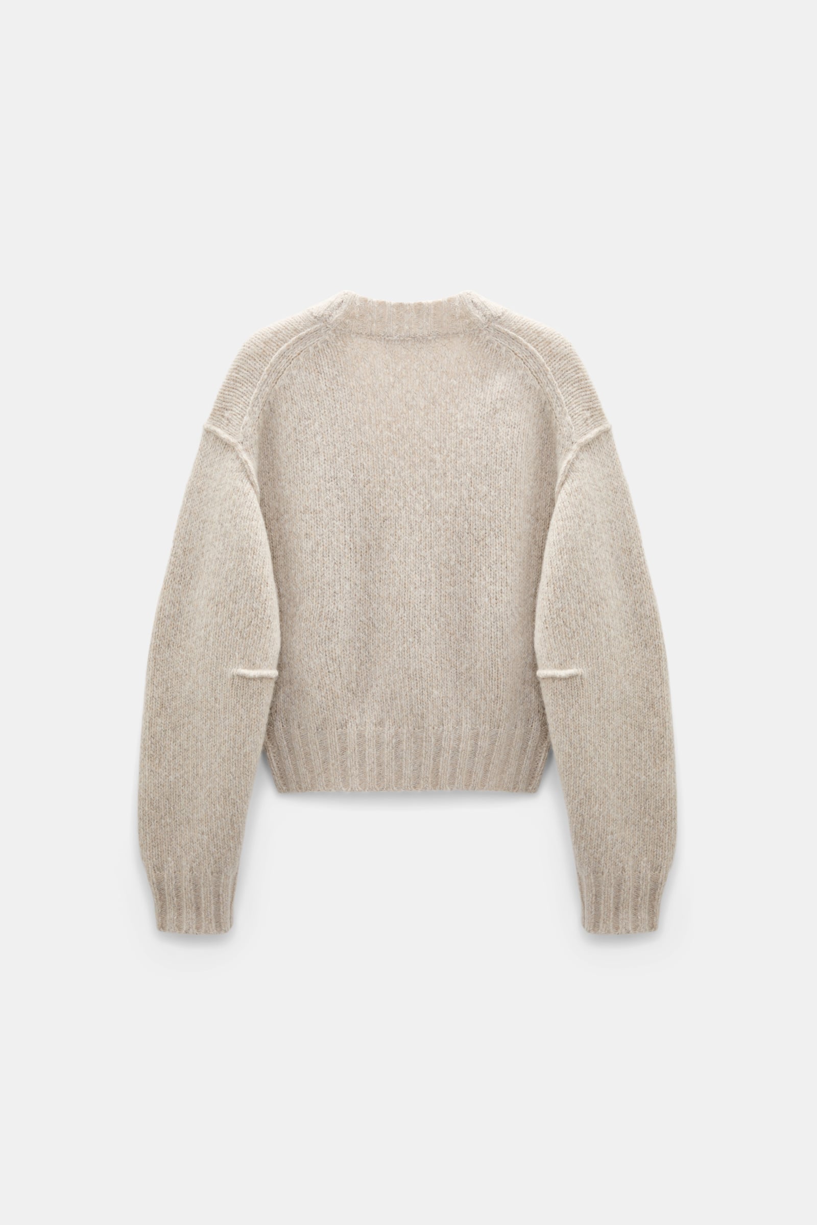 Dorothee Schumacher Deep V cashmere cardigan pearl mouliné Product Detail View