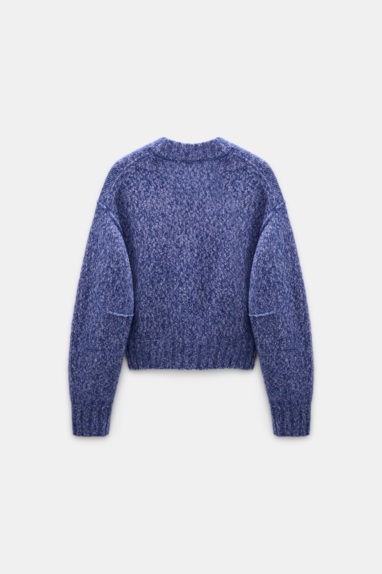 Dorothee Schumacher Deep V cashmere cardigan violet mouliné Product Detail View