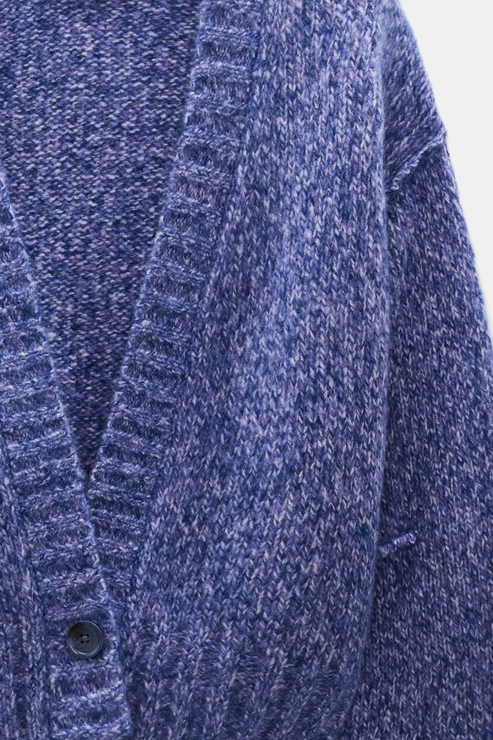 Dorothee Schumacher Deep V cashmere cardigan violet mouliné Product Detail View