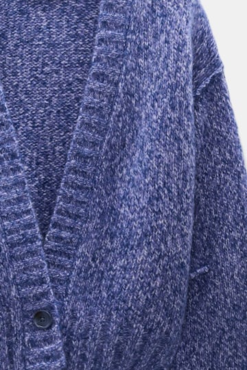 Dorothee Schumacher Deep V cashmere cardigan violet mouliné Product Detail View