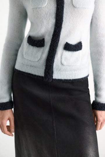 Dorothee Schumacher Cashmere cardigan-look pullover mint Model Detail View