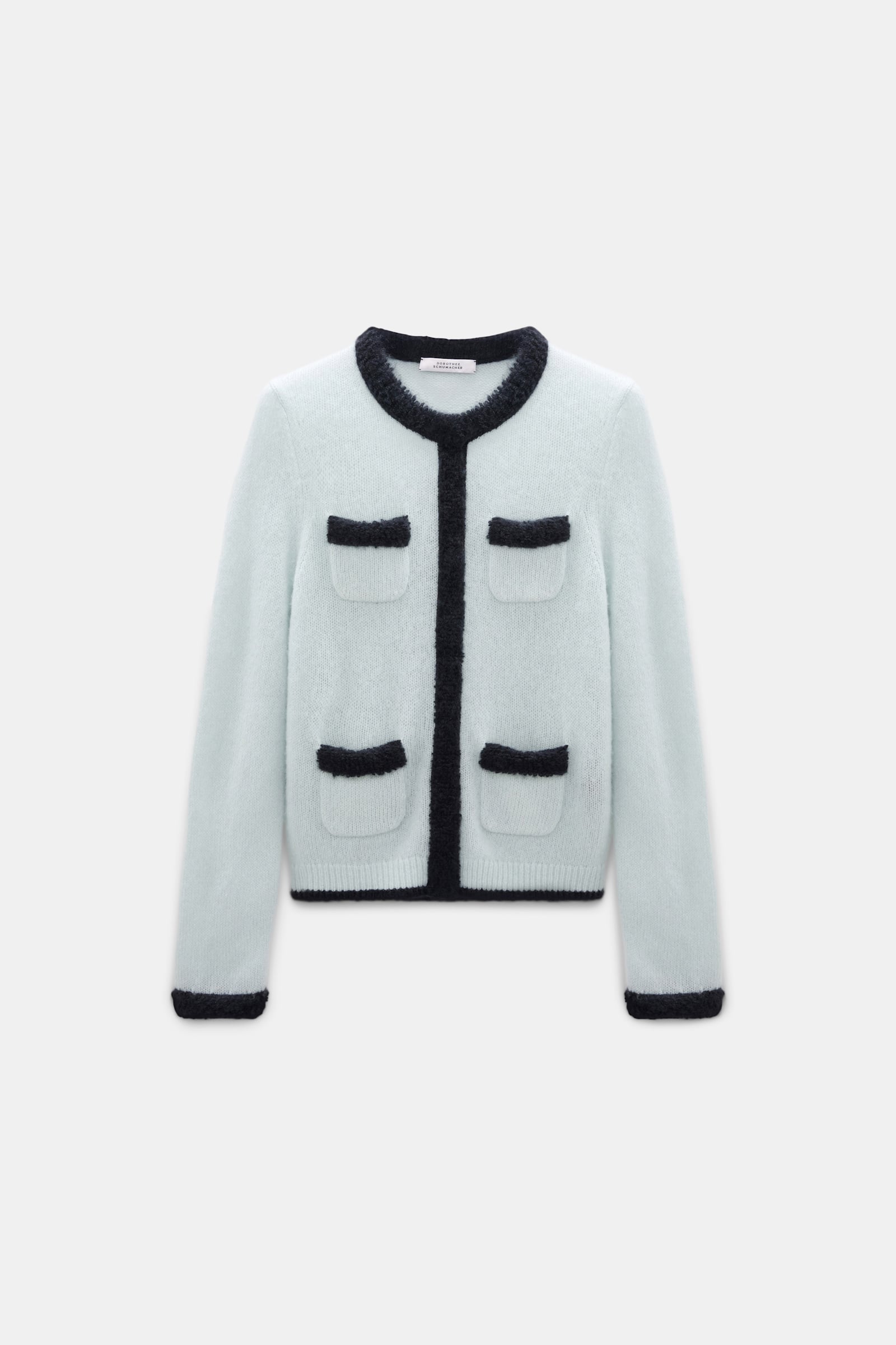 Dorothee Schumacher Cashmere cardigan-look pullover mint Product Front View