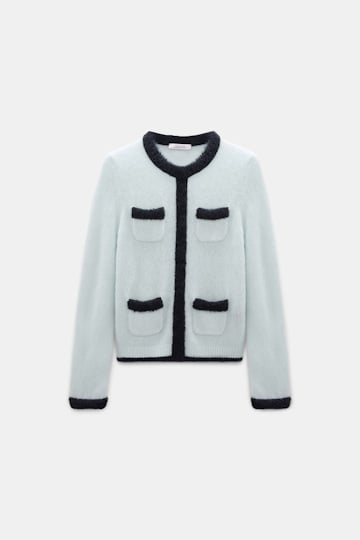 Dorothee Schumacher Cashmere cardigan-look pullover mint Product Front View