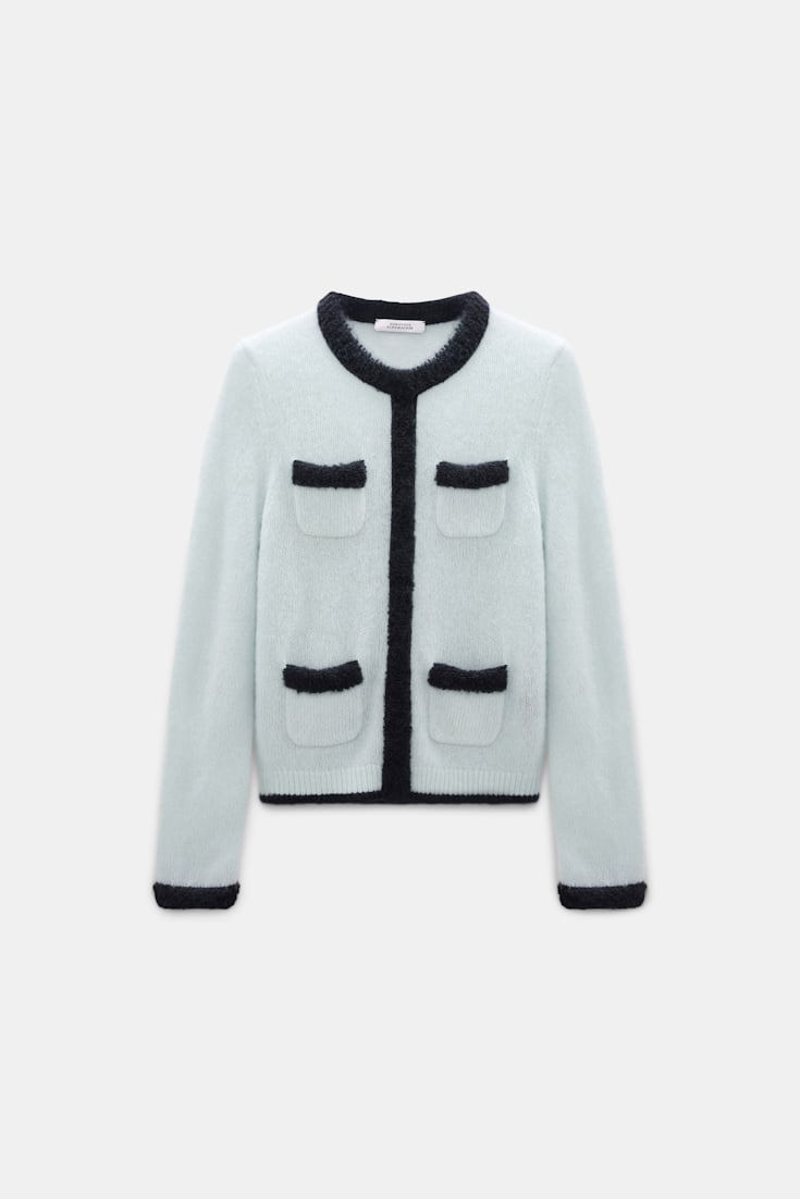 Dorothee Schumacher Cashmere cardigan-look pullover mint Product Front View