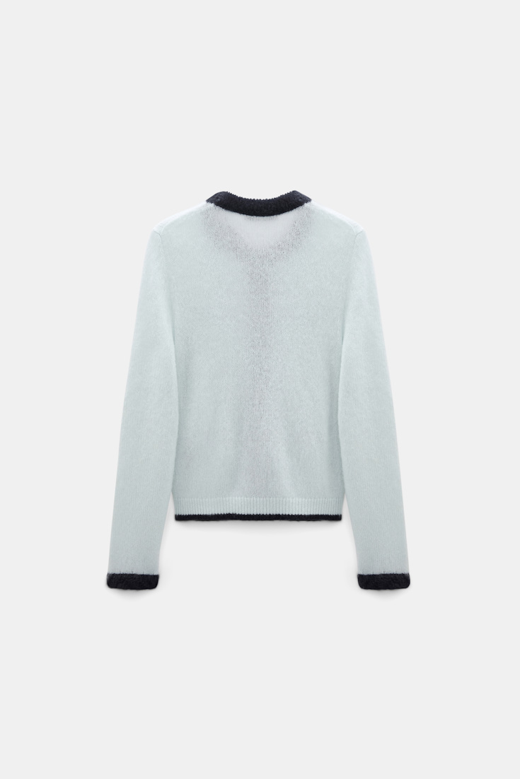 Dorothee Schumacher Cashmere cardigan-look pullover mint Product Detail View
