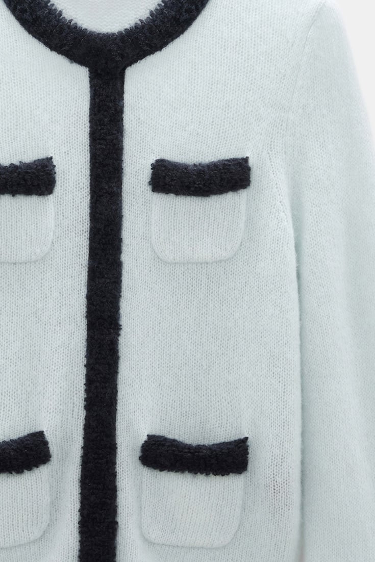 Dorothee Schumacher Cashmere cardigan-look pullover mint Product Detail View