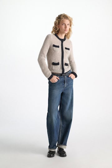 Dorothee Schumacher Cashmere cardigan-look pullover flash light Model Front View