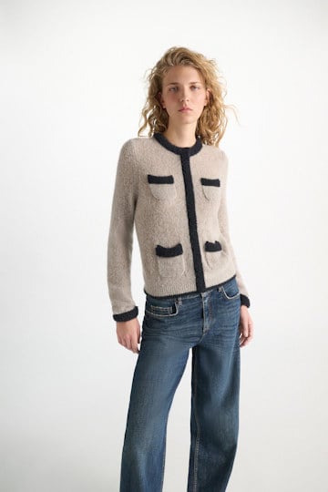 Dorothee Schumacher Cashmere cardigan-look pullover flash light Model Detail View