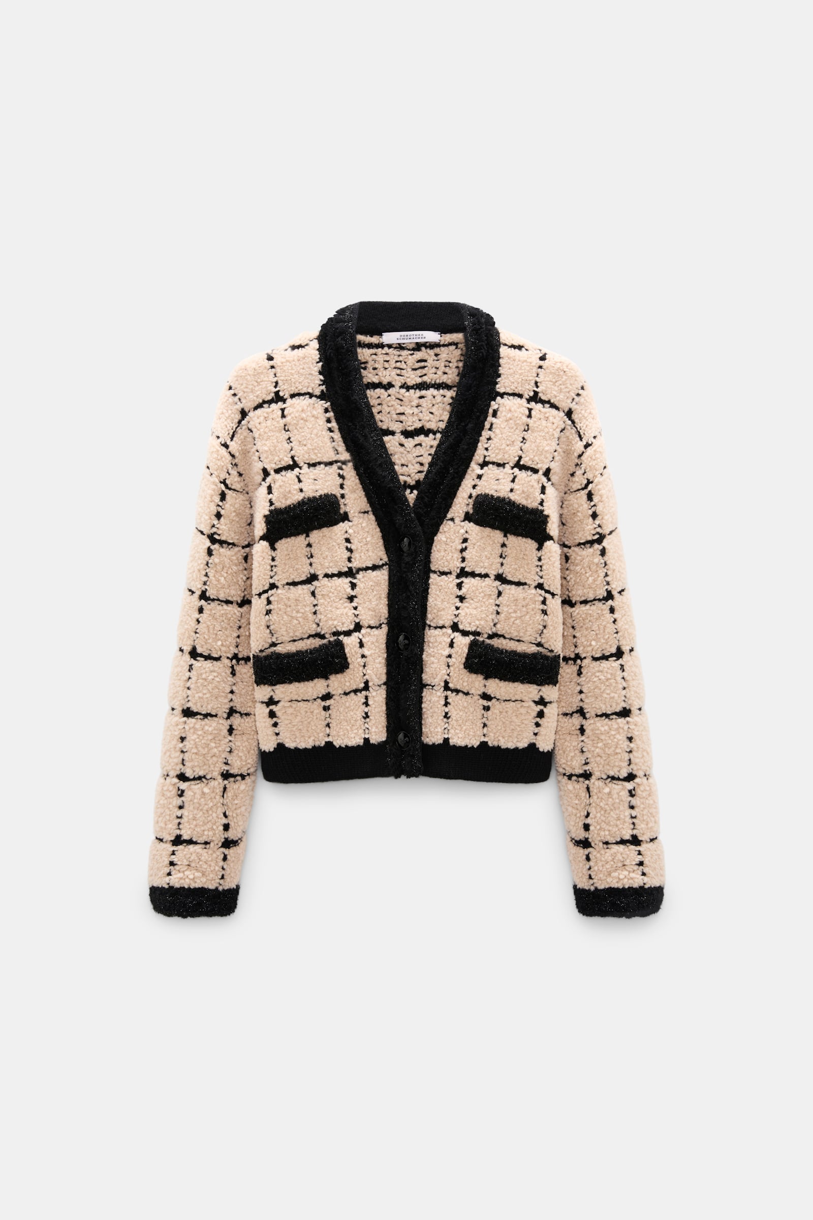 Dorothee Schumacher Karierte Jacquard-Jacke pearl Product Front View