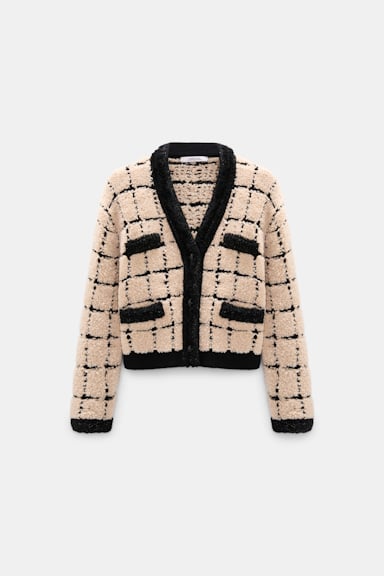 Dorothee Schumacher Karierte Jacquard-Jacke pearl