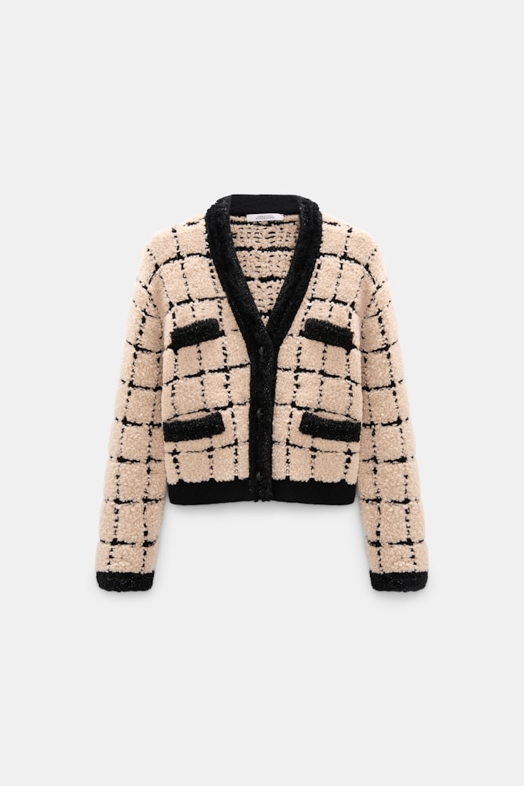 Dorothee Schumacher Karierte Jacquard-Jacke pearl Product Front View