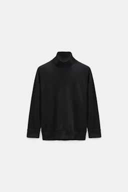 Dorothee Schumacher Glänzender Rollkragenpullover vinyl black