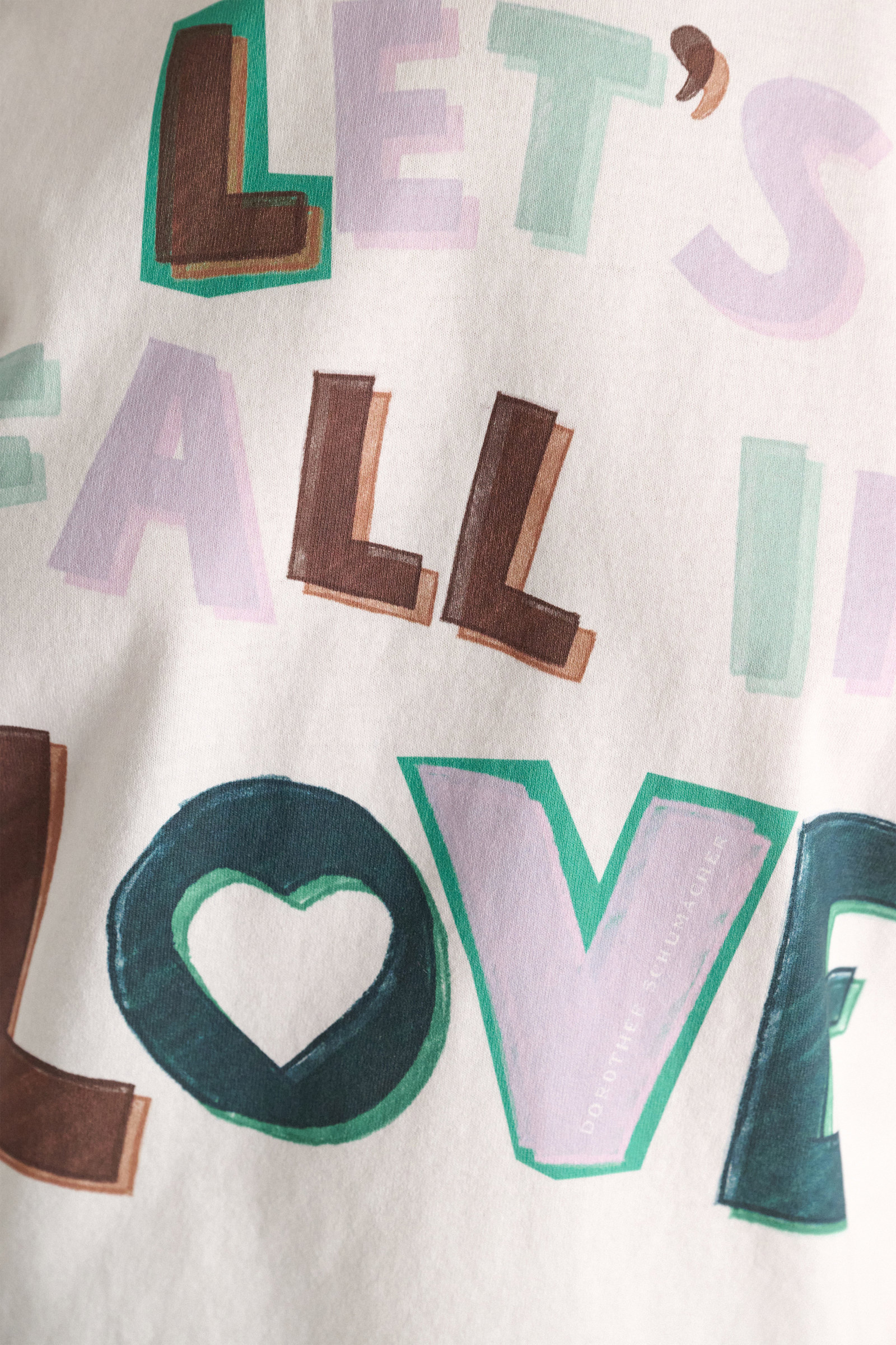 Dorothee Schumacher LET'S FALL IN LOVE T-Shirt camellia white Model Detail View