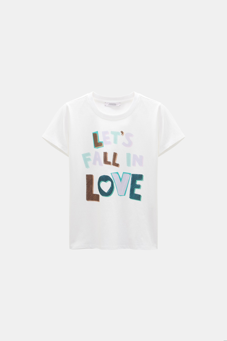 Dorothee Schumacher LET'S FALL IN LOVE T-Shirt camellia white Product Front View