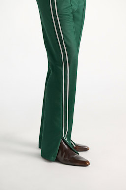 Dorothee Schumacher Trackpants mit gestricktem Seitenstreifen emerald