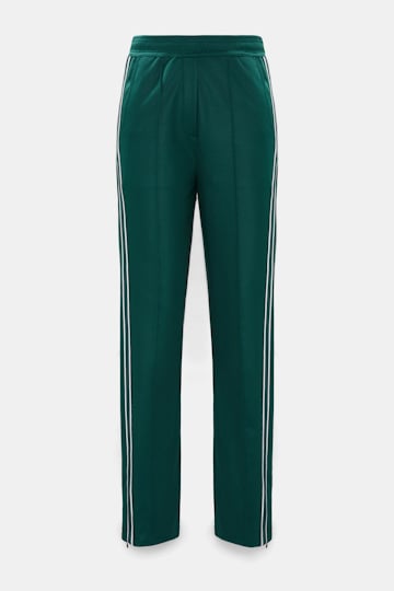 Dorothee Schumacher Trackpants mit gestricktem Seitenstreifen emerald Product Front View