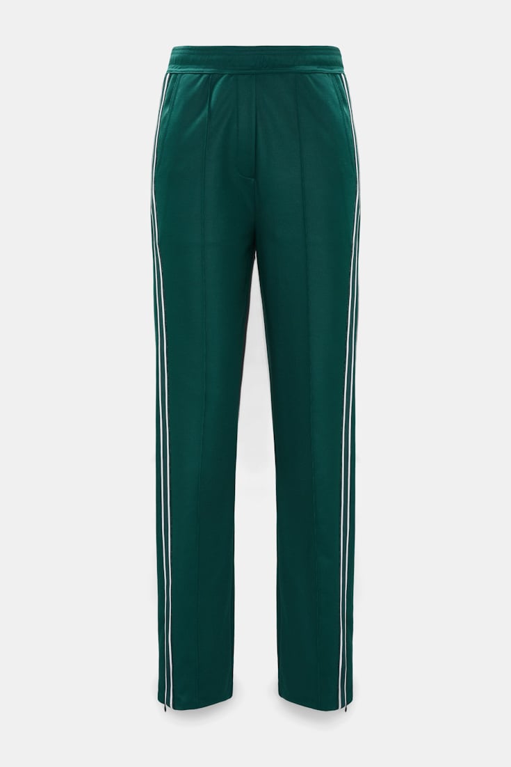 Dorothee Schumacher Trackpants mit gestricktem Seitenstreifen emerald Product Front View