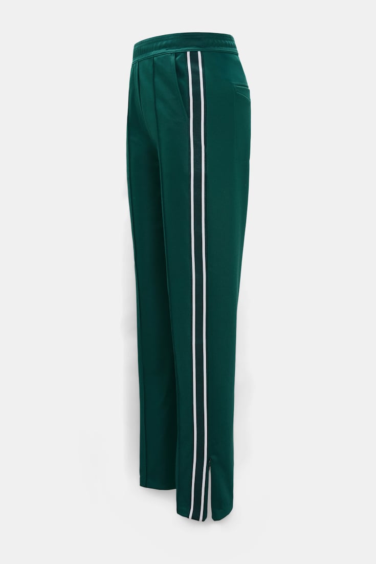 Dorothee Schumacher Trackpants mit gestricktem Seitenstreifen emerald Product Detail View