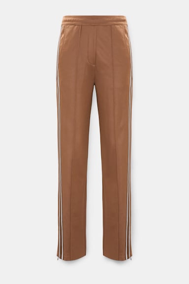 Dorothee Schumacher Trackpants mit gestricktem Seitenstreifen almond