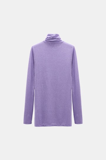 Dorothee Schumacher Rollkragen aus Lurex-Jersey violet Product Detail View