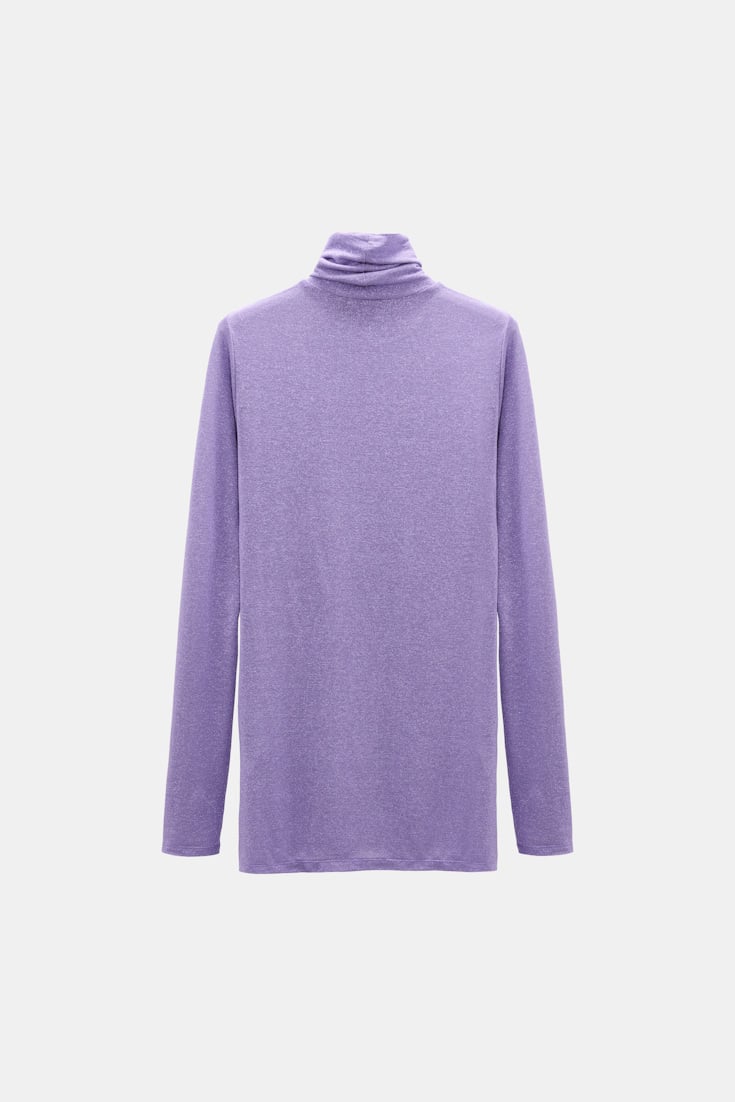 Dorothee Schumacher Rollkragen aus Lurex-Jersey violet Product Detail View