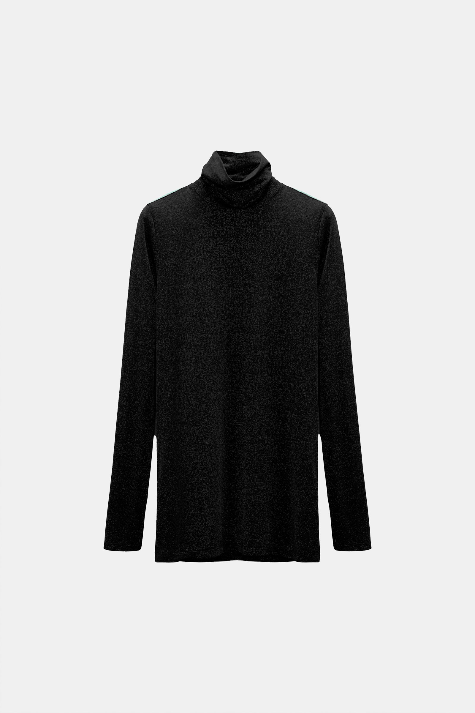 Dorothee Schumacher Rollkragen aus Lurex-Jersey vinyl black Product Front View