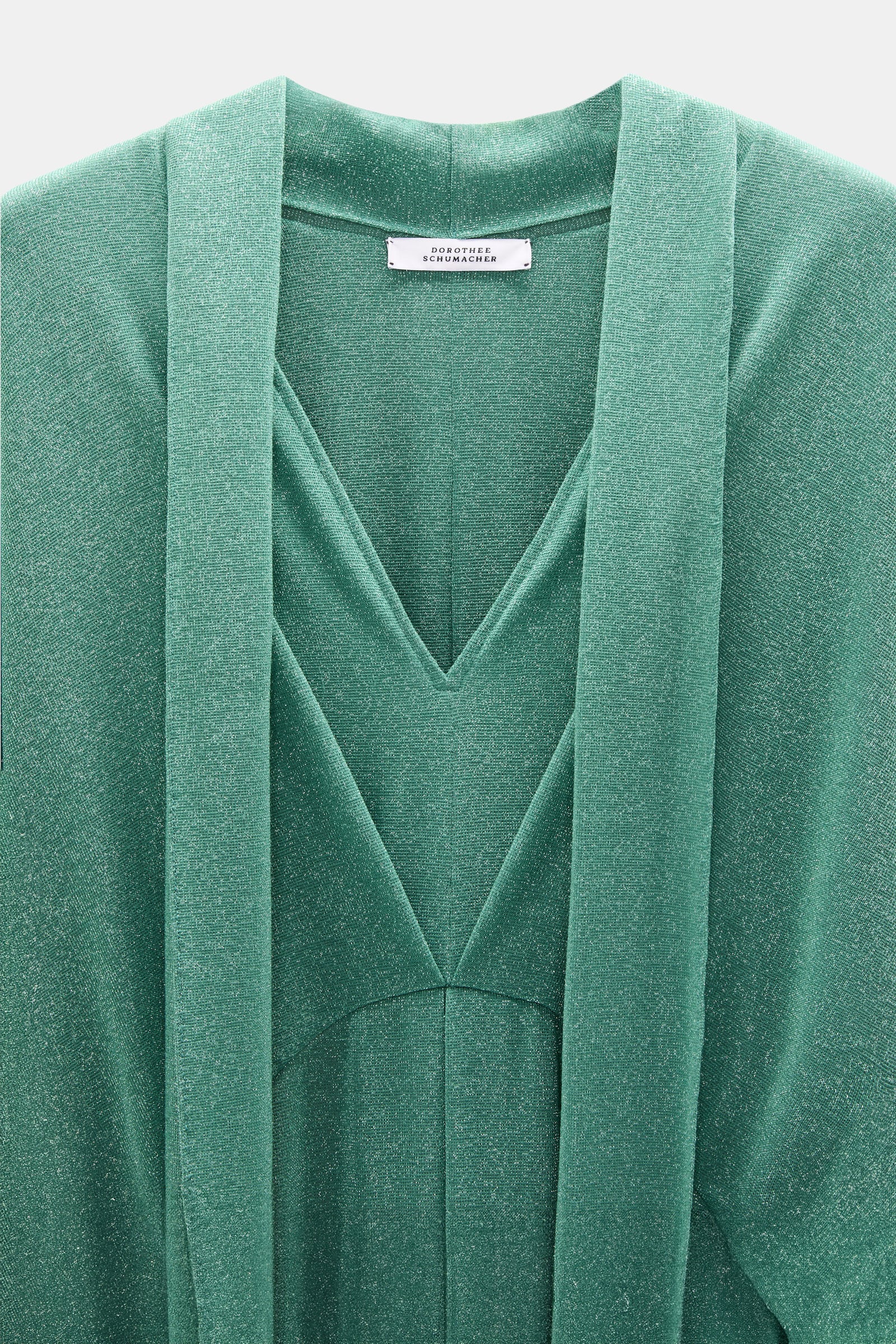 Dorothee Schumacher Bodenlanges Kleid aus Lurex-Jersey emerald Product Detail View