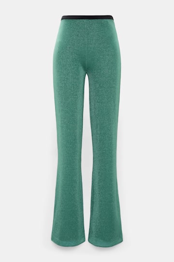 Dorothee Schumacher Hose aus Lurex-Jersey emerald Product Front View