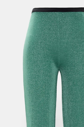 Dorothee Schumacher Lurex-jersey pants emerald Product Detail View