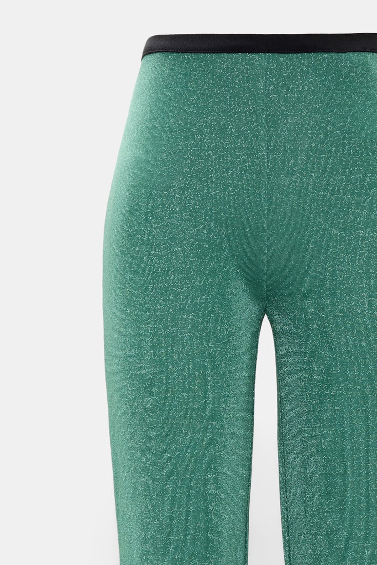Dorothee Schumacher Hose aus Lurex-Jersey emerald Product Detail View