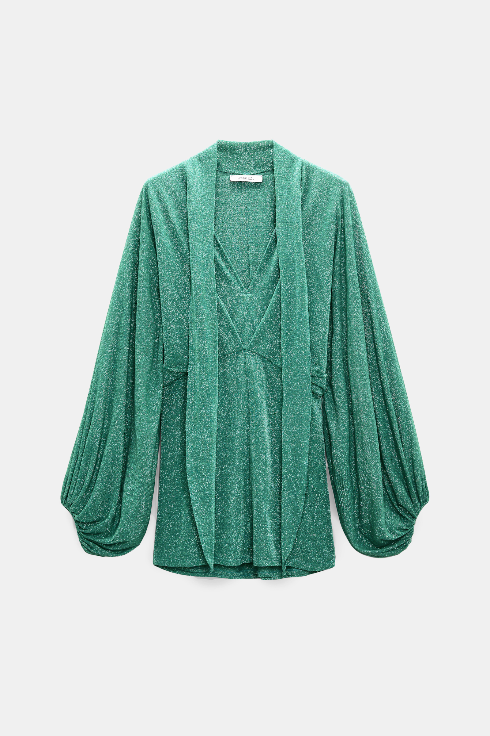 Dorothee Schumacher Tunika-Bluse aus Lurex-Jersey emerald Product Front View