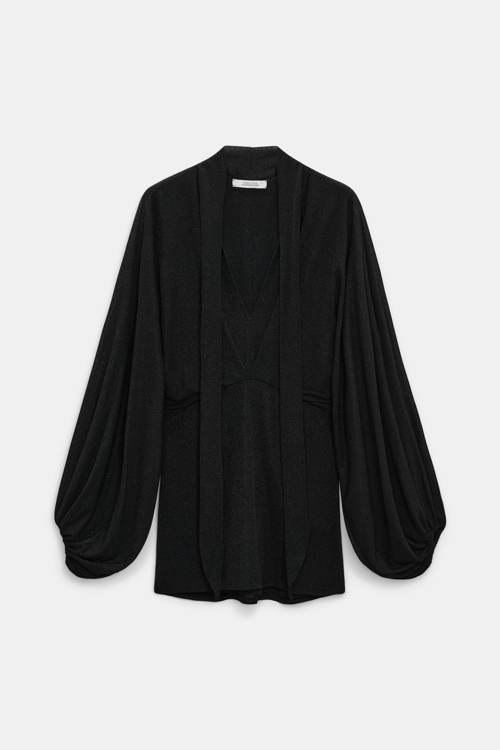 Dorothee Schumacher Tunika-Bluse aus Lurex-Jersey vinyl black Product Front View