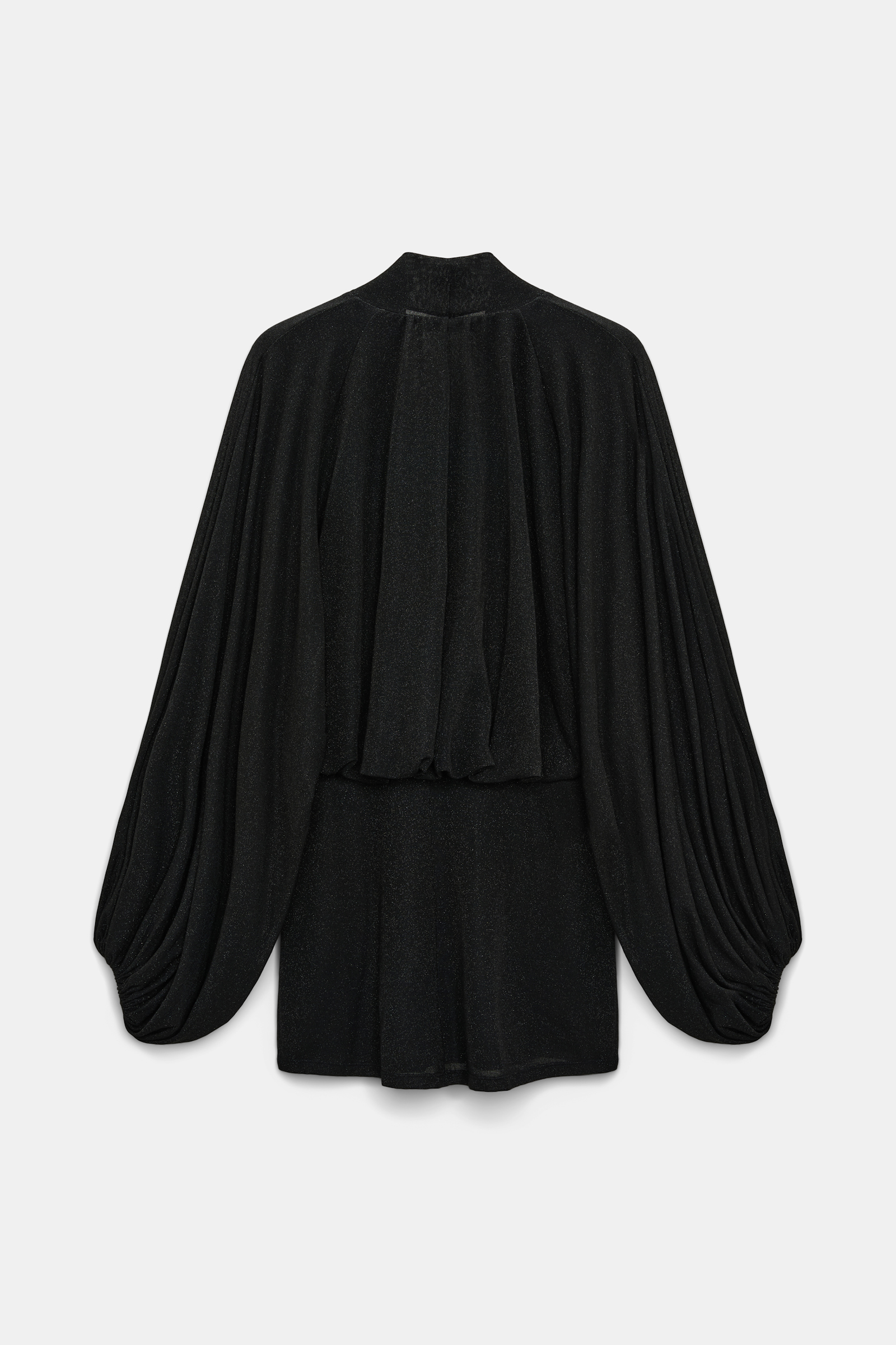 Dorothee Schumacher Tunika-Bluse aus Lurex-Jersey vinyl black Product Detail View