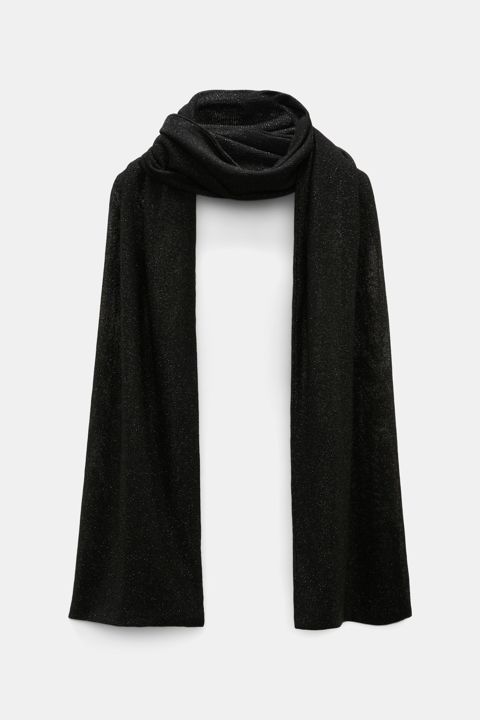 Dorothee Schumacher Schal aus Lurex-Jersey vinyl black Product Front View