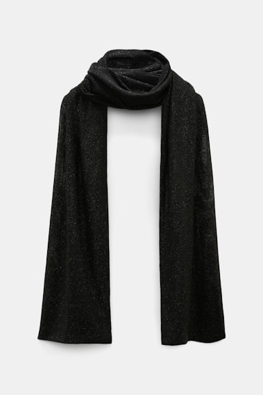 Dorothee Schumacher Schal aus Lurex-Jersey vinyl black